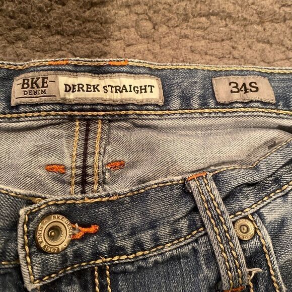 BKE Derek Jeans Size 34S Thick Stitch - Picture 10 of 15